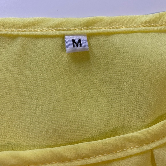 Yellow Ruffled Tank Top - Picture 2 of 2